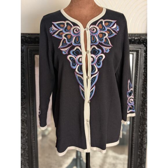 bob mackie wearable art Cardigan - Picture 1 of 8